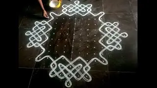 15 Dots simple and easy Sikku & traditional festival Kolam. Kambi kolam.muggulu🌹 ANNAPOORANI KOLAM 🌹