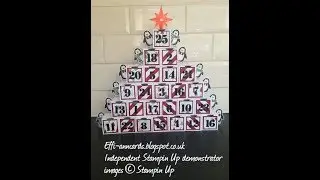 Advent calendar using Stampin Up supplies