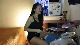 16th-note ride backbeat pattern 