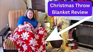 Cozy Red 3D Snowflake Christmas Throw Blanket | Super Soft Faux Fur Fleece for Winter Nights (50x60)