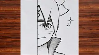 Easy anime drawing  || How to draw Boruto Uzumaki step by step || Easy drawing for beginners