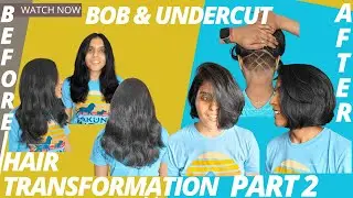 🔥 UNDERCUT REVEAL! Designing the hidden undercut with razor + clipper ✂️ Part 2 | Chin length BOB
