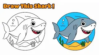 How to Draw a Shark &ndash; Easy Drawing for Kids