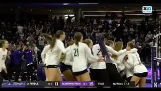 Northwestern Volleyball Wins against #12 Purdue (October 28th, 2022)
