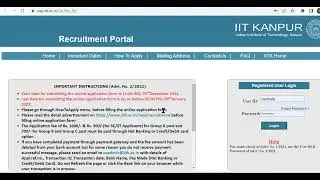 IIT KANPUR JUNIOR TECHNICIAN RESULT CHECK FOR AVT. NO. 02/2022 RECRUITMENT