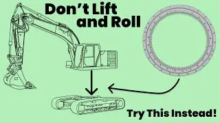 Swing Bearing Replacement Using the Undercarriage Drop Method