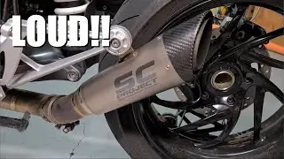 Crazy loud R Nine T exhaust.