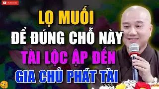 CHỈ CẦN ĐẶT LỌ MUỐI ĐÚNG VỊ TRÍ – GIA ĐẠO HƯNG THỊNH, TÀI LỘC VỀ LIÊN TỤC!   THẦY THÍCH PHÁP HÒA