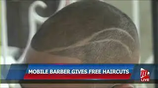 Mobile Barber Gives Free Haircuts