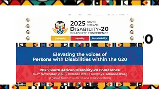 South African Disability-20 (D20) Conference: Day 1 - Live Stream