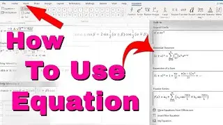 How to Use Equation in Word || Equation Like Matrix Union Product Intersection Greek Letter Geometry