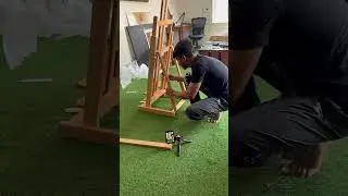 Easel for oil painting worth 11,000/- 🤑 #oilpainting #easel