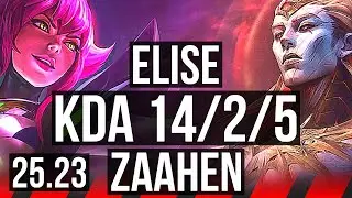 ELISE vs ZAAHEN (TOP) | 14/2/5 | EUW Diamond | 25.23