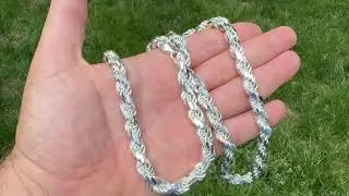 BOSS 8mm Rope Chain Necklace - Italian 925 Sterling Silver - Made By Harlembling