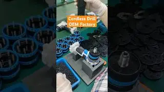 Cordless drill assembly line in action🛠️#cordlessdrill #powertool #toolfactory #oemodm #manufacture