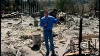 Firefighters Check For Hot Spots