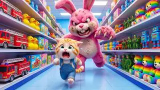 DON'T MOVE! Can This Kitten Survive The Giant Rabbit? 😱 | AI Cat Story