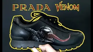 Custom Sneakers: The Prada Venom, tutorial, how I paint these Prada sneakers (2021)