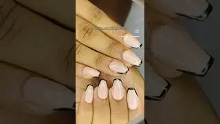 Easiest way to do French tip nails#ytshorts#shorts #frenchtips #diymanicure