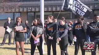 CVU students raise Black Lives Matter flag