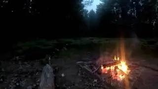 Campfire During Rainstorm Sounds | GoPro Hero 5 Black