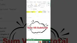 SUM vs SUBTOTAL in Excel: Sum Only Filtered Data Like a Pro! #excel