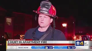 1 hurt in Greenwood apartment fire