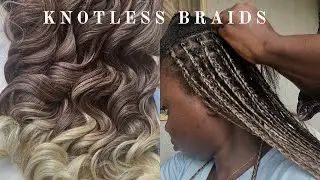 BRAID MY HAIR WITH ME - PERFECT KNOTLESS BRAIDS AND COLOR FT DARLING EXPRESS CURLY BRAID