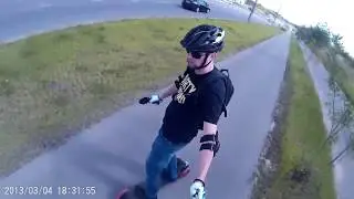 Катаю на электродоске  electroboard (longboard) surfing