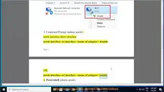 Enable/Disable Wi-Fi & Ethernet adapter on Windows 11