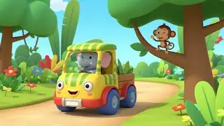 Wheels on the Elephant Truck | Fun Vehicle Song for Toddlers to Learn Animals and Trucks