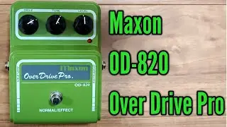 Maxon OD-820 Over Drive Pro demo with Les Paul