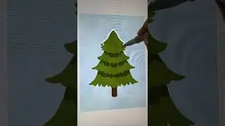 Drawing Christmas trees simple in procreate