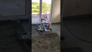 Indoor mortar automatic leveling machine demonstration