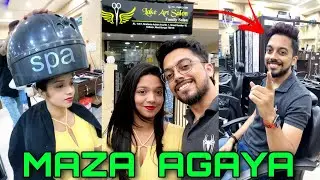 GOT MY HAIR A FUNKY COLOUR from LAKE ART SALON | 1st Time Colour Kiya Hair ko | Unwrap Zindagi