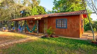 CASA SIMPLES e PEQUENA feita com BIOCONSTRU&Ccedil;&Atilde;O