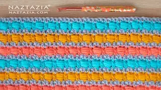 BEAD STITCH CROCHET - How to Crochet the Bead Stitch Tutorial for a Blanket and Scarf by Naztazia