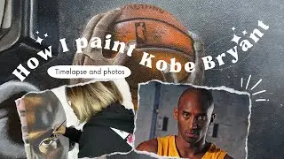 How I paint Kobe Bryant. Commissioned artwork #artonyoutube #kobebryant #blackmamba