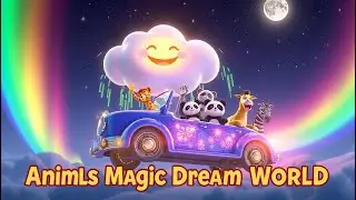 Animal Friends Car Ride in the Magic Dream World Nursery Rhyme | Fun Kids Song and  Magic Adventure