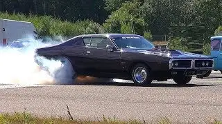 High Performance MUSCLE CARS Drag Racing!! - Malmi Street Drags 7/2018