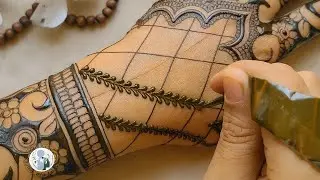 Step by step insta viral henna || newly bride henna || mehndi by shiri || back mehndi #engagement 
