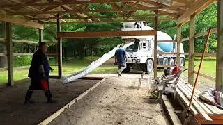 Pouring the Pole Barn Floor @ Old Heritage Homestead/Prepstead