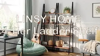 LINSY HOME 4 Tier Ladder Shelf