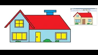 How to draw a simple House or Home in ms paint  Ms paint drawing  #paint #msword