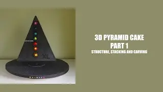 3D pyramid cake tutorial. Part 1: cake structure, stacking and carving