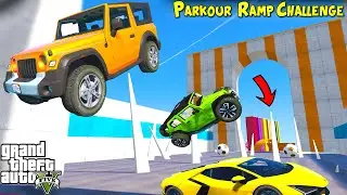 Shinchan And Franklin Takes World Deadliest Parkour Mega Ramp Challenge In GTA 5