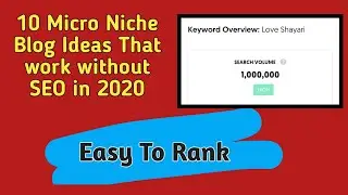 10 Micro Niche Blog Ideas in 2020 Which Works Without SEO : Ramesh Rawat