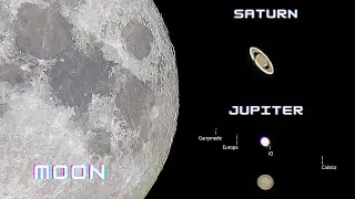 MOON, SATURN and JUPITER through Celestron Powerseeker 60AZ | 4K