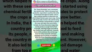 Green Revolution in India Explained in 1 Minute | #Shorts