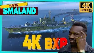 Destroyer Sm&aring;land: Insane 4k base xp carry - World of Warships